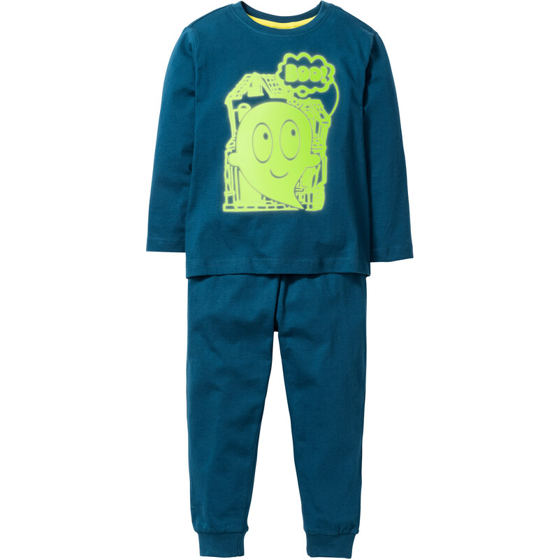 bpc bonprix collection Pyjama (2-tlg. Set) GLOW IN THE DARK in petrol für Jungen von bonprix