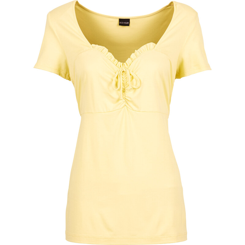 BODYFLIRT Shirt kurzer Arm in gelb für Damen von bonprix