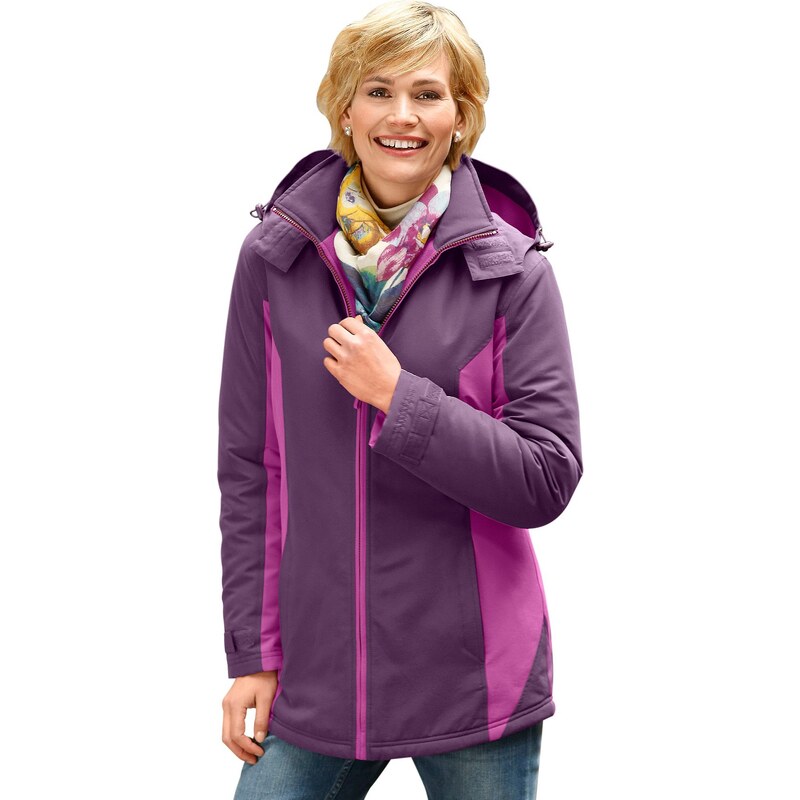 Große Größen: Classic Basics Jacke aus wind- und wasserabweisender Microfaser, lila-pink, Gr.38-54