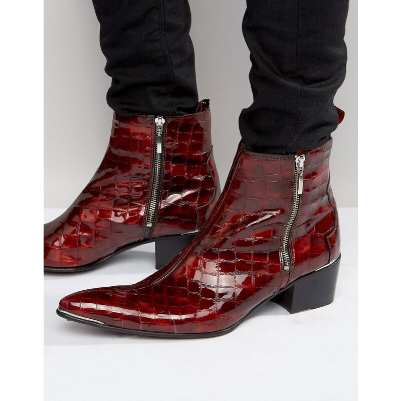 Jeffery West - Sylvian - Stiefel mit Reißverschluss - Rot