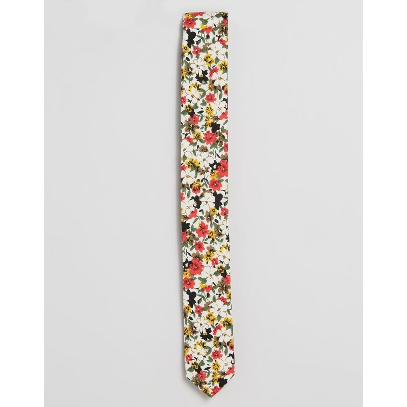 ASOS - Krawatte mit Blumenmuster - Rosa