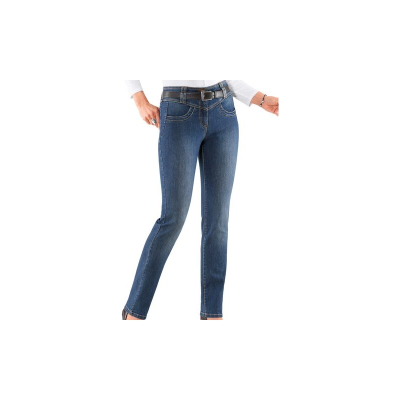CLASSIC INSPIRATIONEN Damen Classic Inspirationen Jeans mit tollen Details blau 36,38,40,42,44,46,48,50,52,54