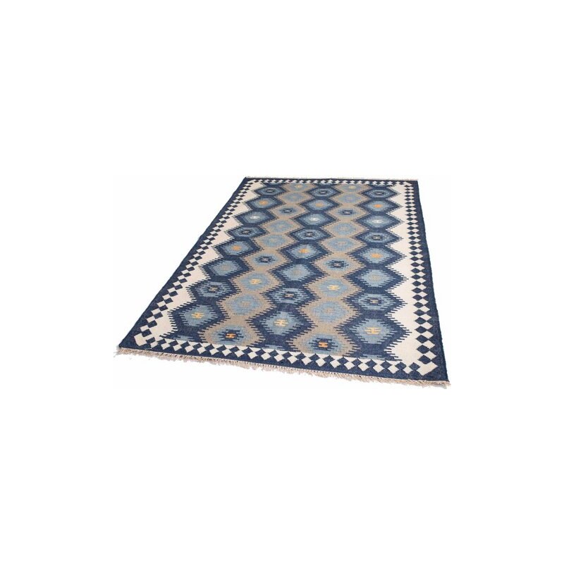 Teppich Parwis Zebulon handgewebt PARWIS blau 1 (B/L: 60x90 cm),3 (B/L: 100x150 cm),4 (B/L: 160x230 cm),6 (B/L: 200x290 cm)