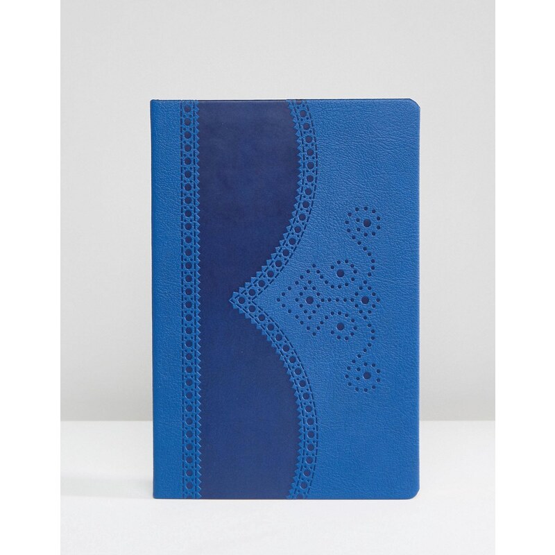 Ted Baker - Blaues Notizbuch mit Lochmuster - Blau