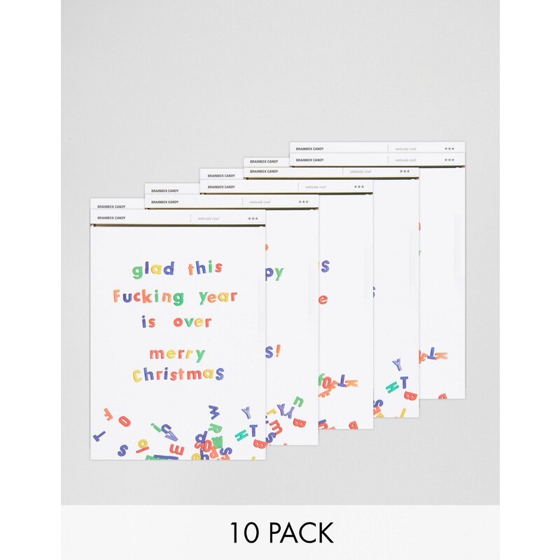 Gifts Brainbox Candy - Well Cool - Weihnachtskarten im 10er-Pack - Mehrfarbig