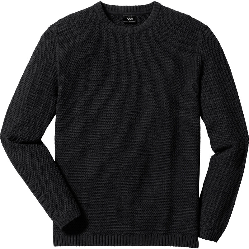 bpc bonprix collection Pullover Regular Fit langarm in schwarz für Herren von bonprix