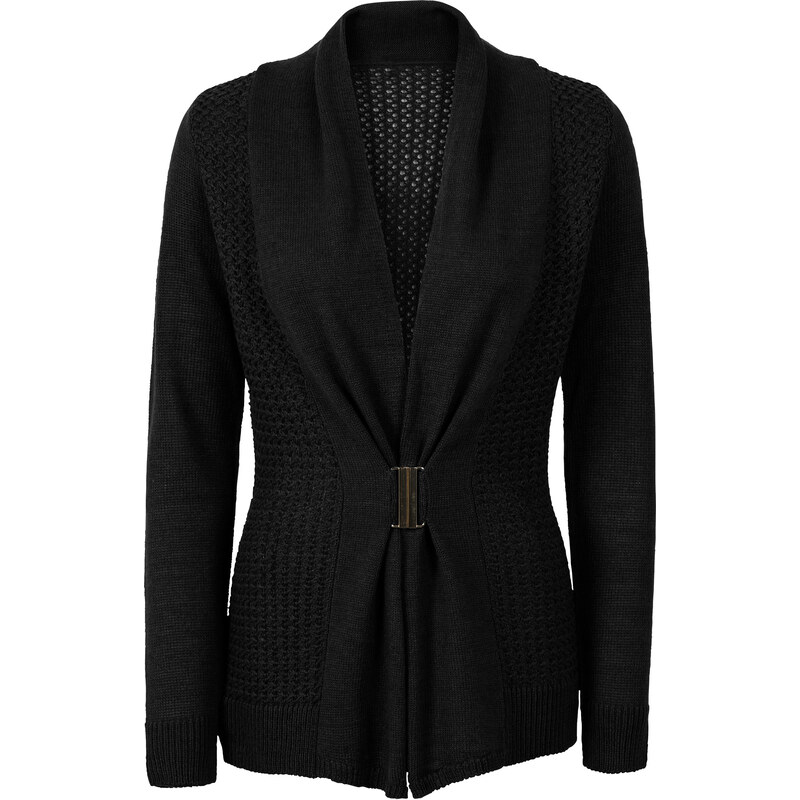 BODYFLIRT boutique Strickcardigan in schwarz für Damen von bonprix