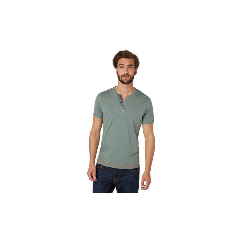 Tom Tailor T-Shirt serafino grün L,M,S,XL,XXXL