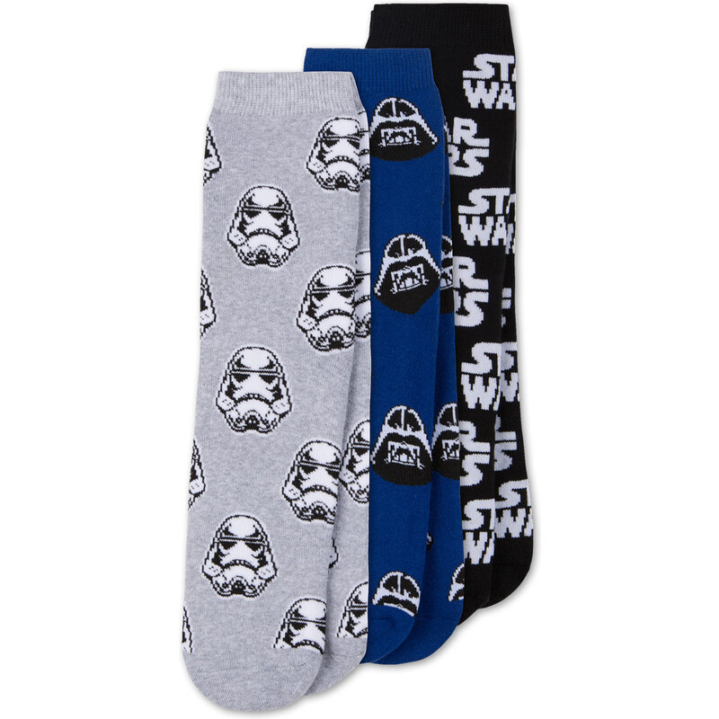 C&A 3 Paar gefütterte Star Wars Socken in Grau