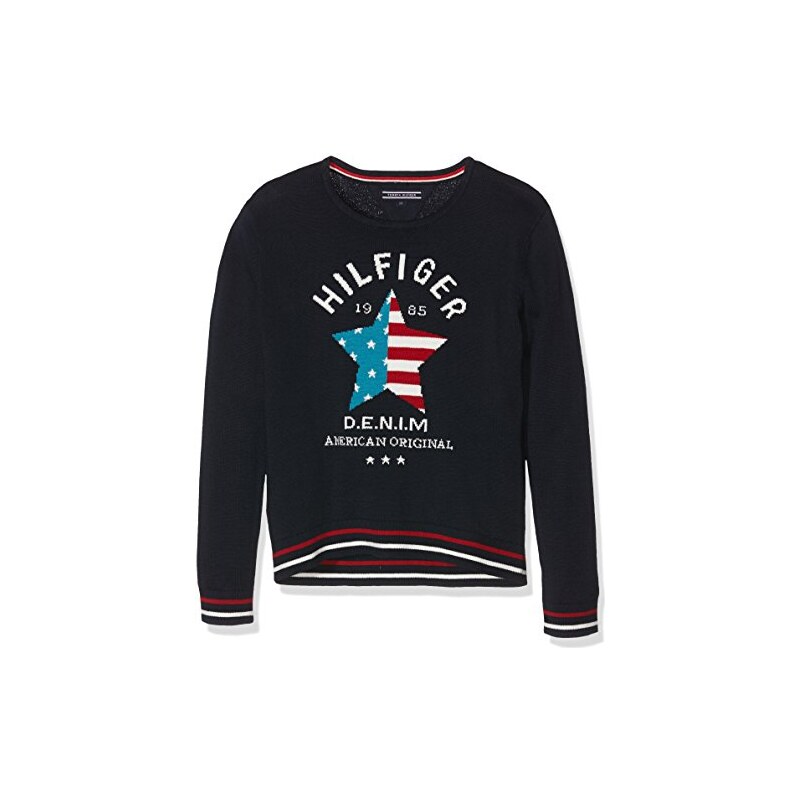 Tommy Hilfiger Mädchen Pullover Iconic Cn Sweater L/S