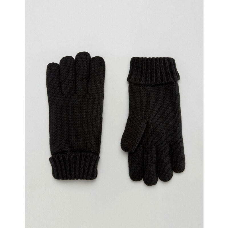 ASOS - Schwarze Handschuhe mit Fellfutter - Schwarz