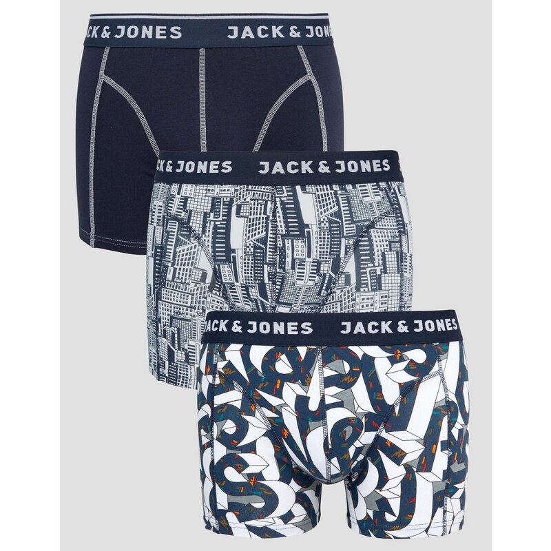 Jack & Jones - Unterhosen im 3er-Set - Marineblau