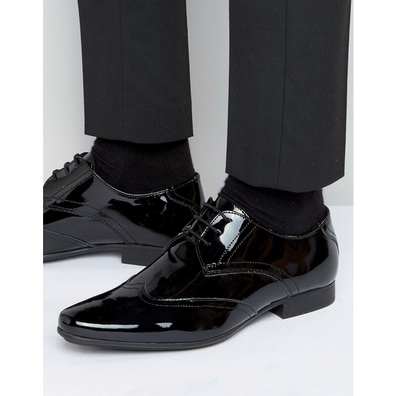 Frank Wright - Oxford-Schuhe aus Lackleder - Schwarz