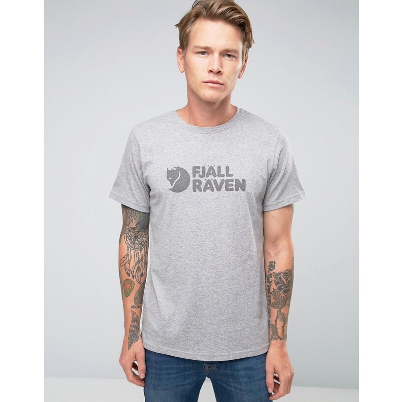 Fjallraven - Graues T-Shirt mit Logo - Grau