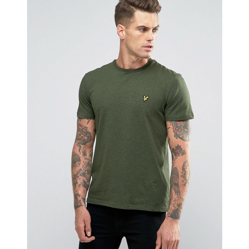 Lyle & Scott - T-Shirt in Grünem Kalk mit Adlerlogo - Grün