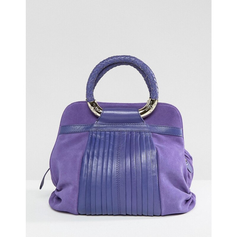 Ri2k - Tasche aus Leder und Wildleder - Violett