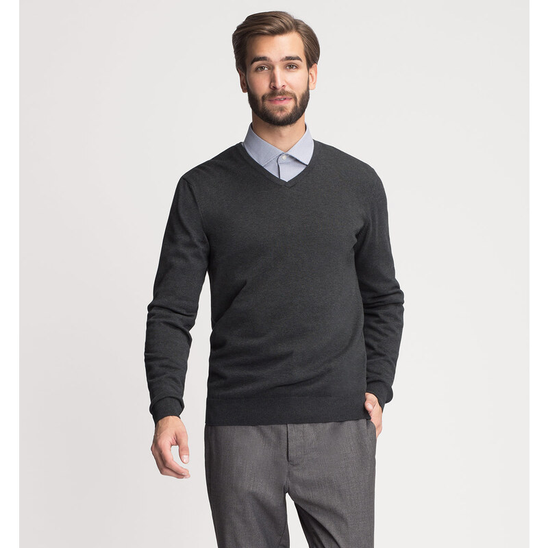 C&A Hemd mit Pullover Regular Fit in Grau