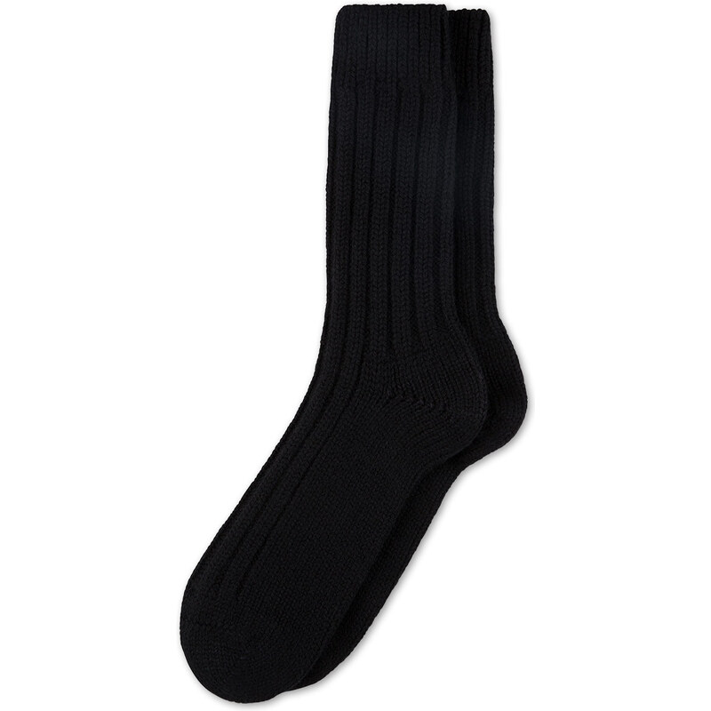 C&A Socken aus Schurwolle in Schwarz