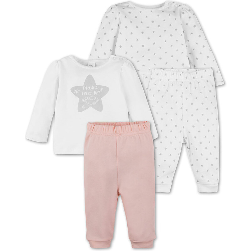 C&A Baby 2er Pack Baby-Pyjamas aus Bio-Baumwolle in Beige