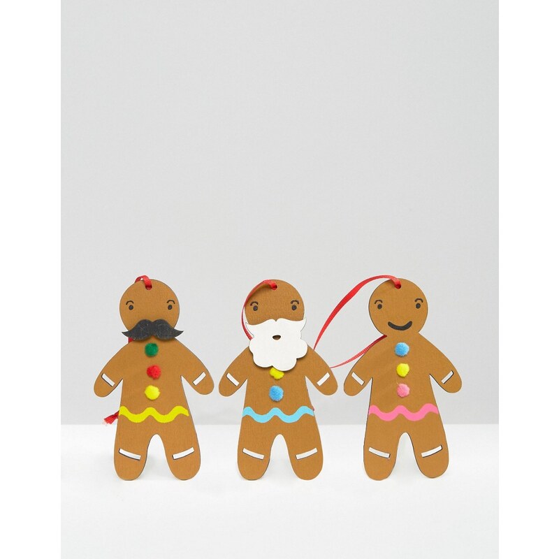 Paperchase - Weihnachtliche Lebkuchendekoration - Mehrfarbig