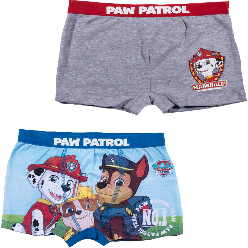 Paw Patrol 2 er Pack Boxer blau in Größe 3 für Jungen aus 95% Baumwolle 5% Elastan