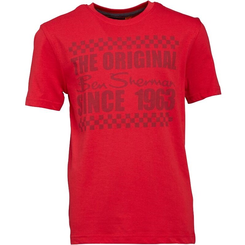 Ben Sherman Junior Printed T-Shirt Rosso Red