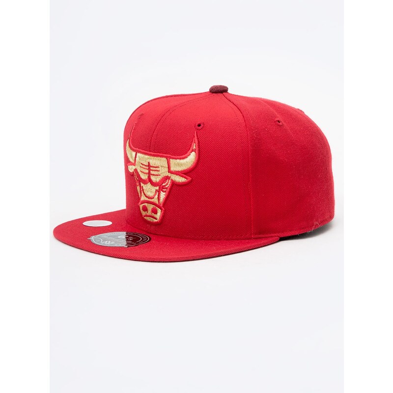 Mitchell & Ness Chicago Bulls NBA Metallic High Crown Fitted Red