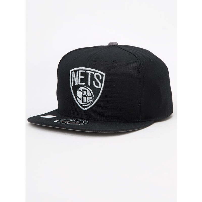 Mitchell & Ness Brooklyn Nets NBA Metallic High Crown Fitted Black