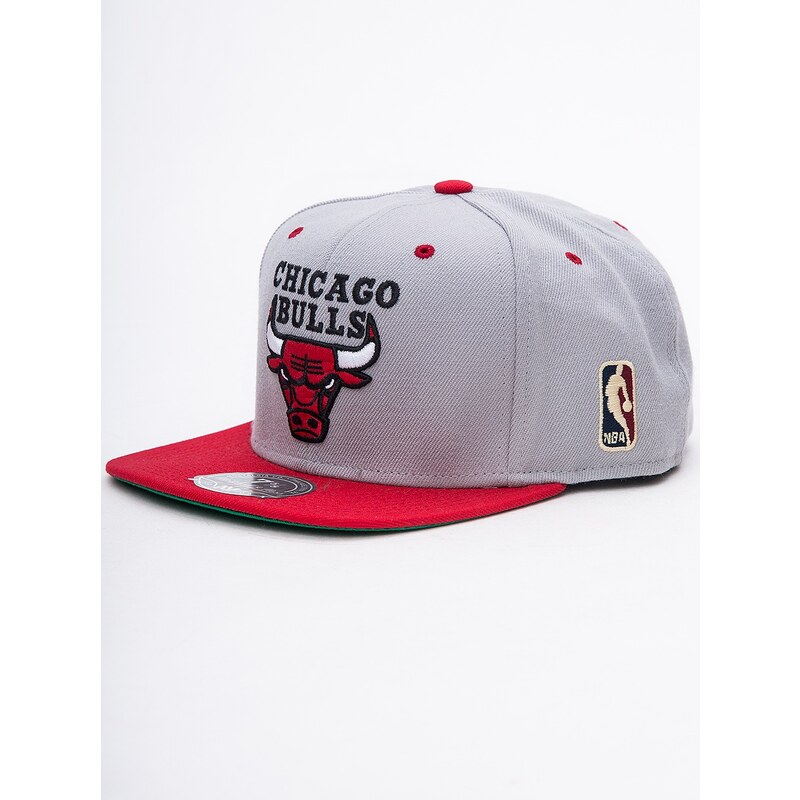 Mitchell & Ness Chicago Bulls NBA Name 2 Tone High Crown Fitted Grey