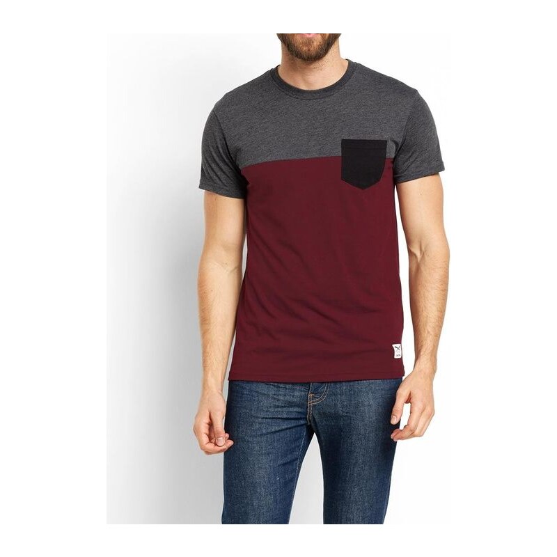 IRIEDAILY Block Pocket T-Shirt bordeaux (ANTHRA RED)