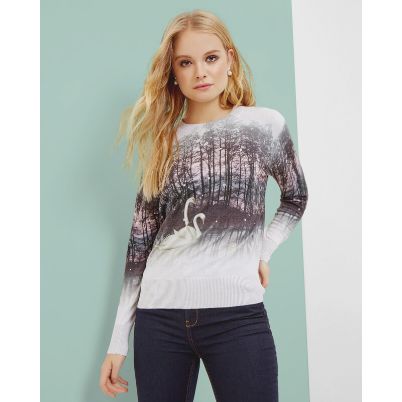 Ted Baker Pullover Mit Sparkling Swan-print
