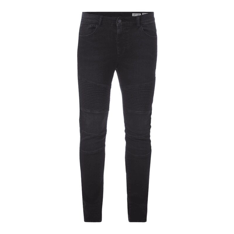 REVIEW Coloured Skinny Fit Jeans im Biker-Look