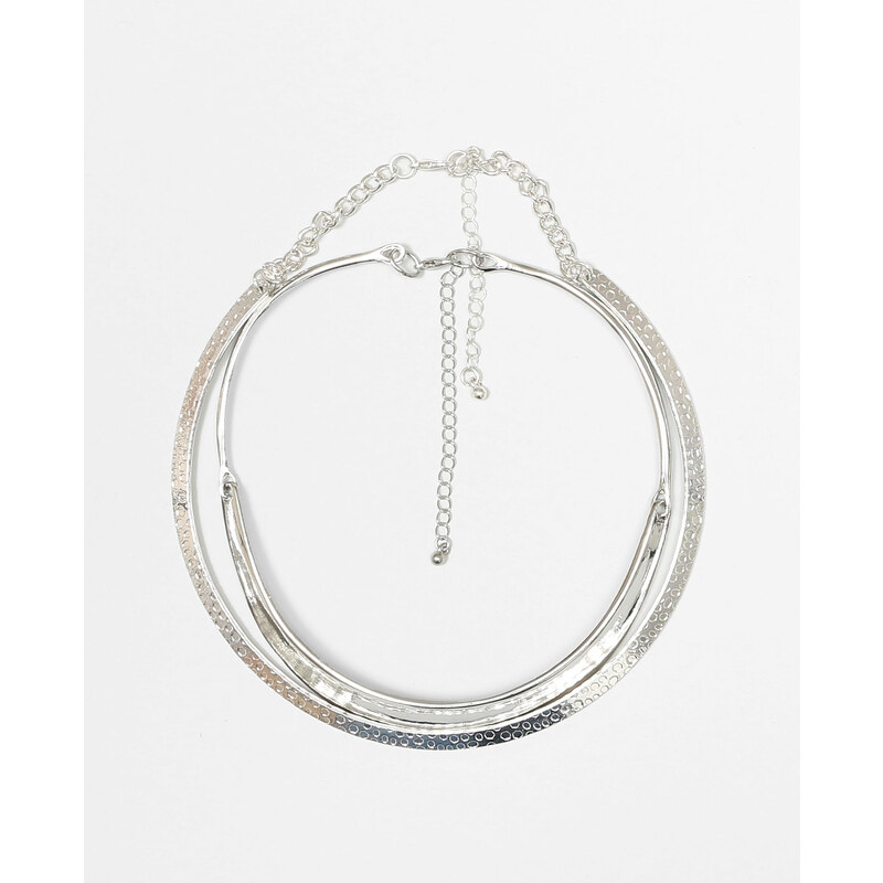 Choker-Halskette in Metallic Silberig, Größe 00 -Pimkie- Mode für Damen
