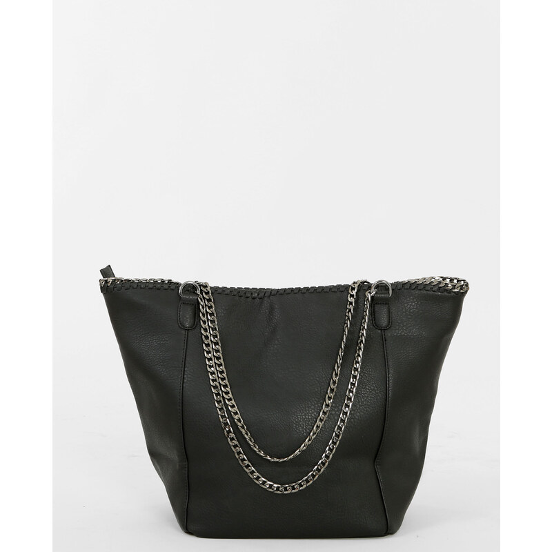 Große Einkaufstasche mit Kette Schwarz, Größe 00 -Pimkie- Mode für Damen