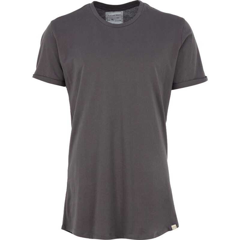 Skint & Minted langes Oversize T-Shirt in Grau