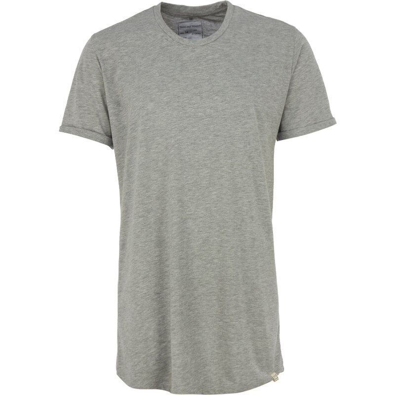 Skint & Minted langes Oversize T-Shirt in Grau