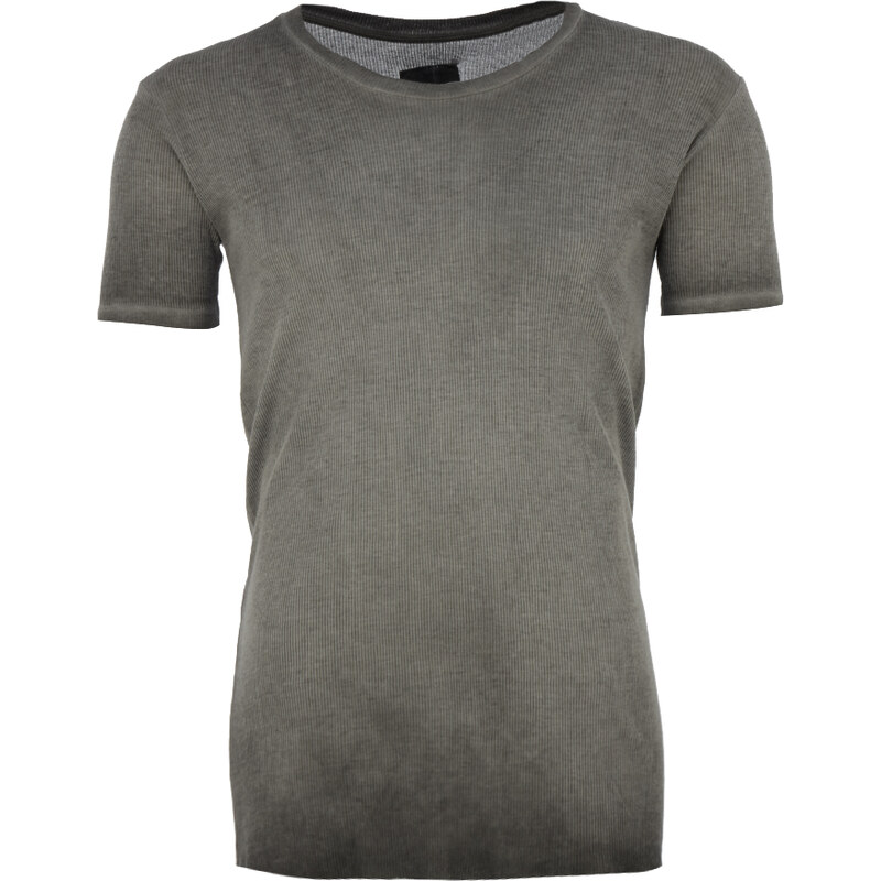 Skint & Minted OIL WASH Rippstrick T-Shirt in Grau