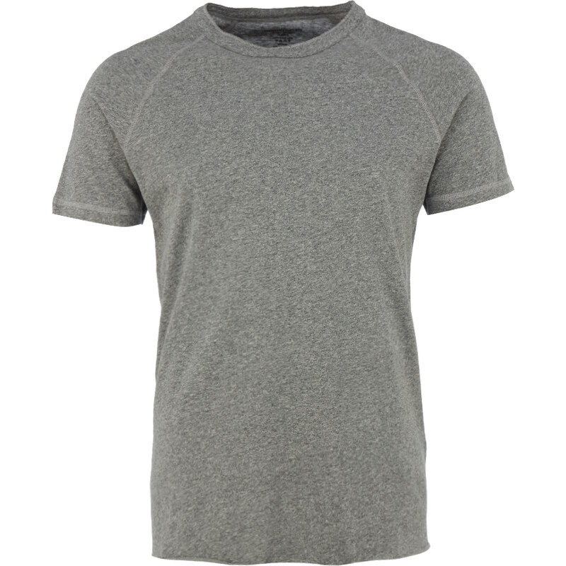 Majestic T-Shirt mit sporlichen Raglanärmeln in Grau-meliert