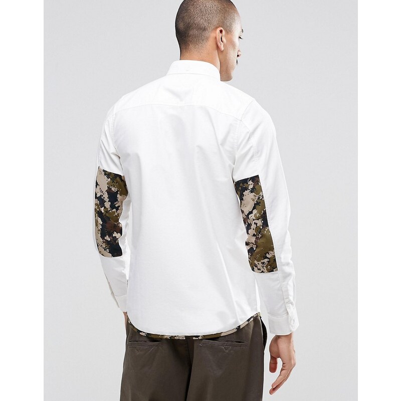 Carhartt - WIP Buster - Hemd mit Camouflage-Kontrast, reguläre Passform - Weiß