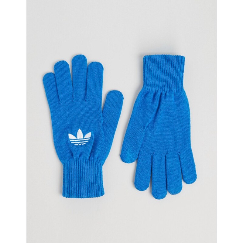 adidas Originals - Blaue Handschuhe mit Kleeblatt, AY9340 - Blau