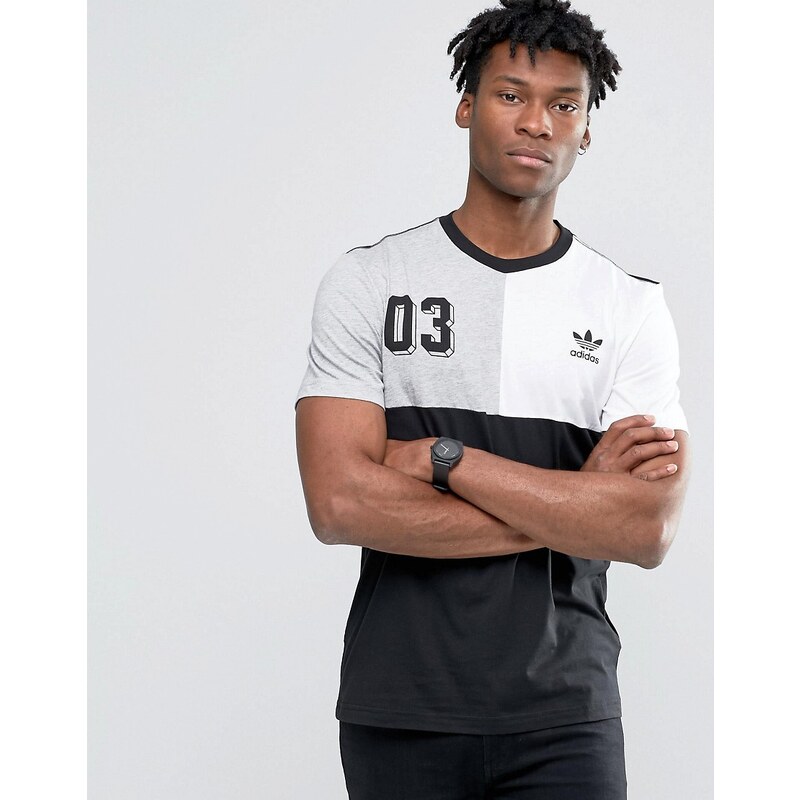 adidas Originals - Boldpanel - T-Shirt in Schwarz, AZ1048 - Schwarz