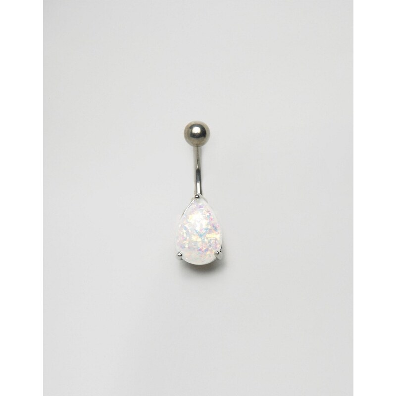 Kingsley Ryan - Bauchnabelschmuck mit Opal und dreieckigem Design - Silber