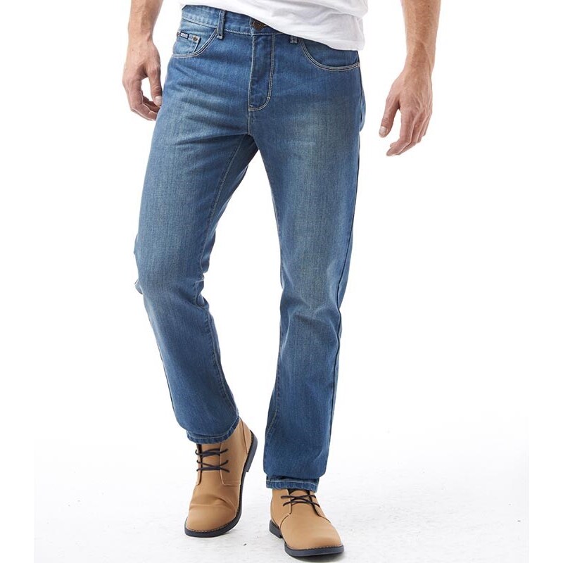 Feraud Herren 5 Tasche Reg Jeans in regulär Passform Mittelblau