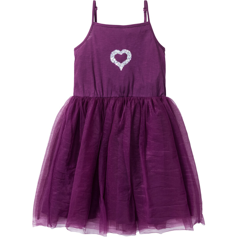 bpc bonprix collection Kurzes Kleid mit Tüll ohne Ärmel in lila von bonprix