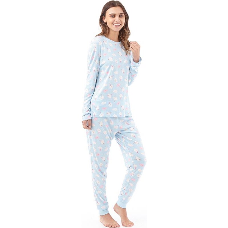 Chelsea Peers Womens Candy Floss Pyjama Set Blue