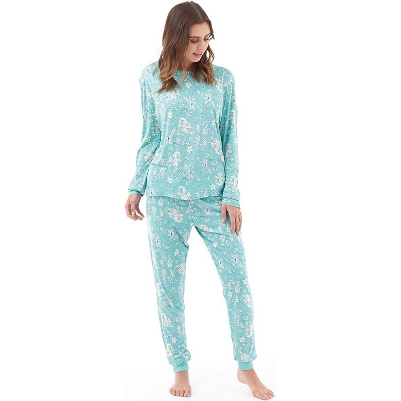 Chelsea Peers Womens Ditsy Print Pyjama Set Green