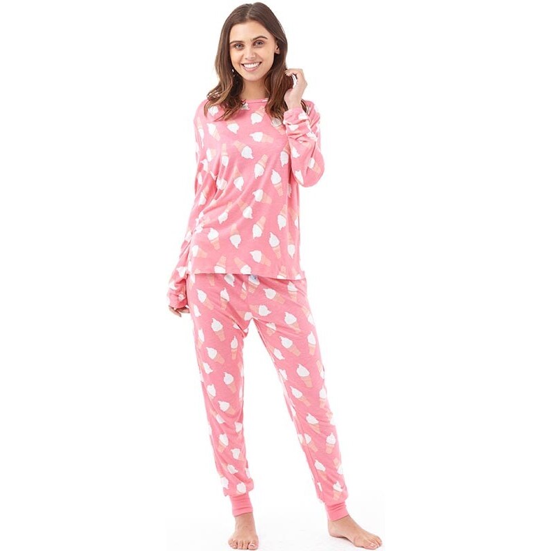 Chelsea Peers Womens Ice Cream Pyjama Set Red
