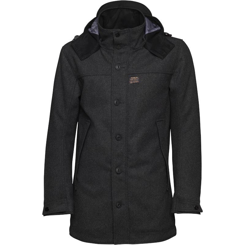 Duck and Cover Herren Heavy Molton Anthracite Jacket Anthracite Marl