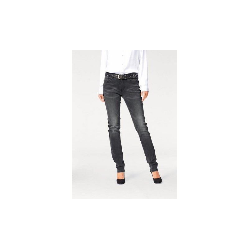 Damen 5-Pocket-Jeans Marylin H.I.S grau 34,36,38,40,42,44,46