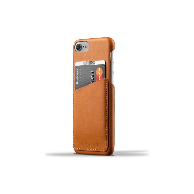 MUJJO Leather Wallet Case for iPhone 7- Tan